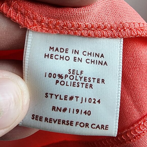 ISSI Hot Orange Flowy Halter Tank Top Size Large - Picture 11 of 16